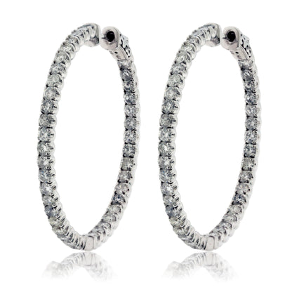 Diamond Inside - Out Hoop Earrings - Park City Jewelers
