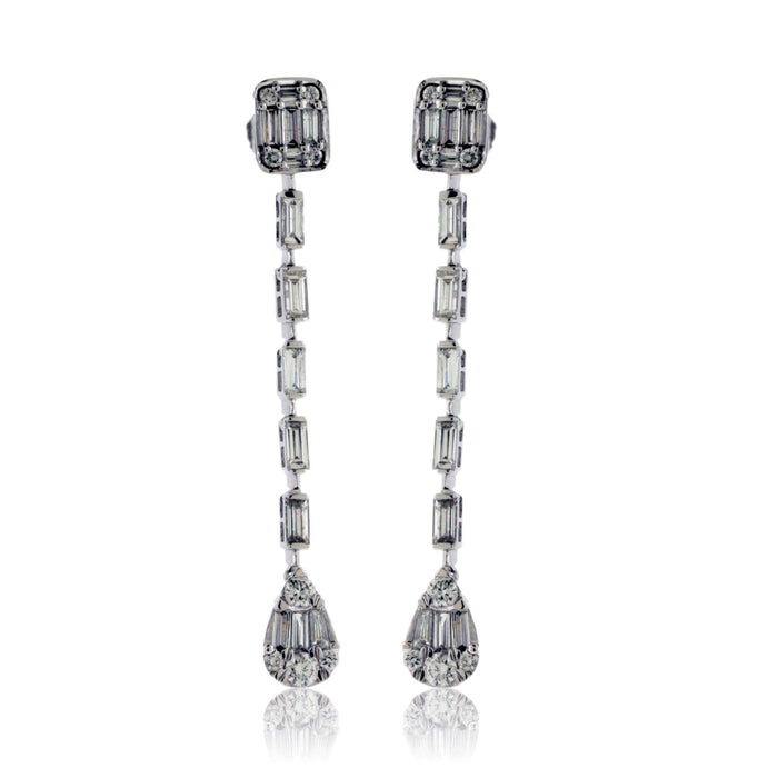 Diamond Line Drop Earrings - Park City Jewelers