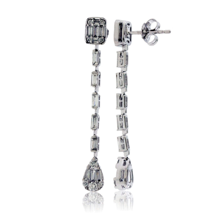 Diamond Line Drop Earrings - Park City Jewelers