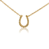 Diamond Lined Horse Shoe Necklace - Park City Jewelers
