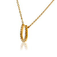 Diamond Lined Horse Shoe Necklace - Park City Jewelers