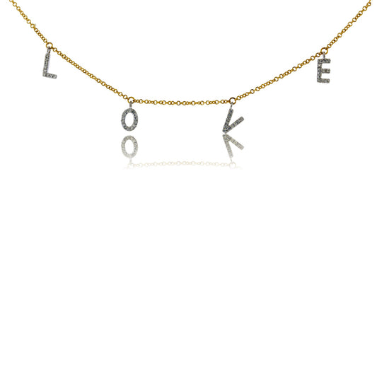 Diamond LOVE Letter Chain Pendant - Park City Jewelers