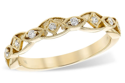 Diamond Milgrain Scallop Overlapping Band - Park City Jewelers