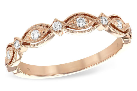 Diamond Milgrain Scallop & Square Band - Park City Jewelers