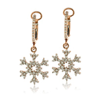 Diamond Pave Snowflake Earrings - Park City Jewelers