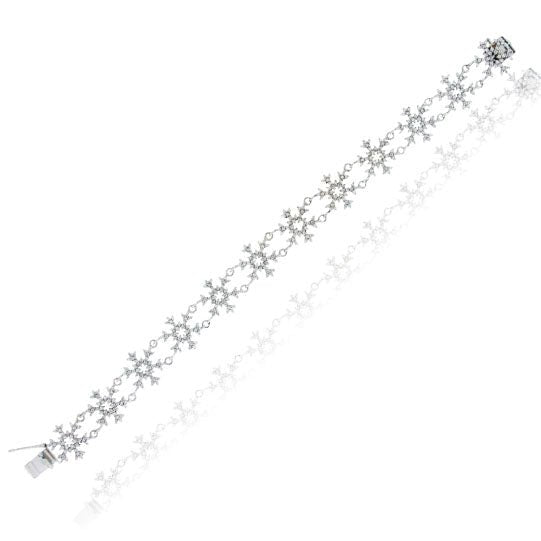 Diamond Pave Snowflake Tennis Bracelet - Park City Jewelers