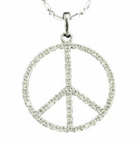 Diamond Peace Sign Necklace - Park City Jewelers