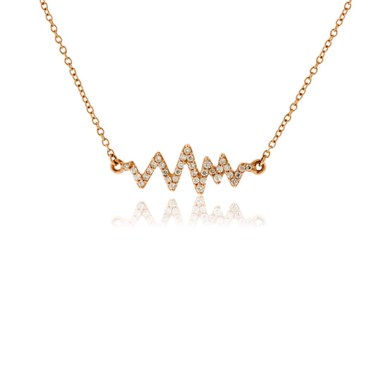 Diamond Peak Mountain Heartbeat Pendant - Park City Jewelers
