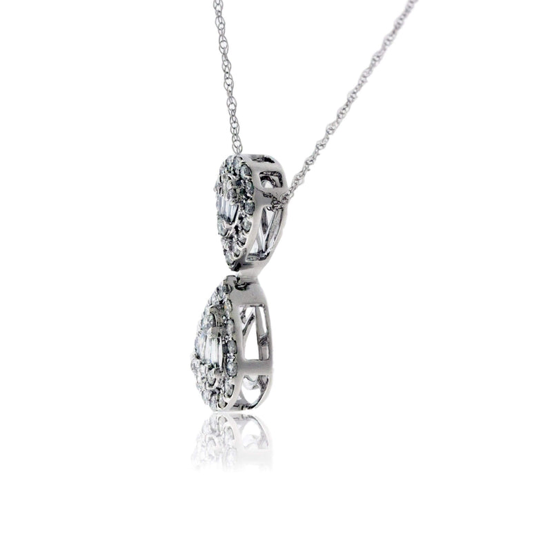 Diamond Pear-Shape Cluster Pendant w/ Chain - Park City Jewelers