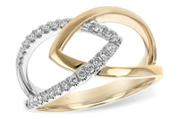 Diamond Rose Gold Bypass Ring - Park City Jewelers