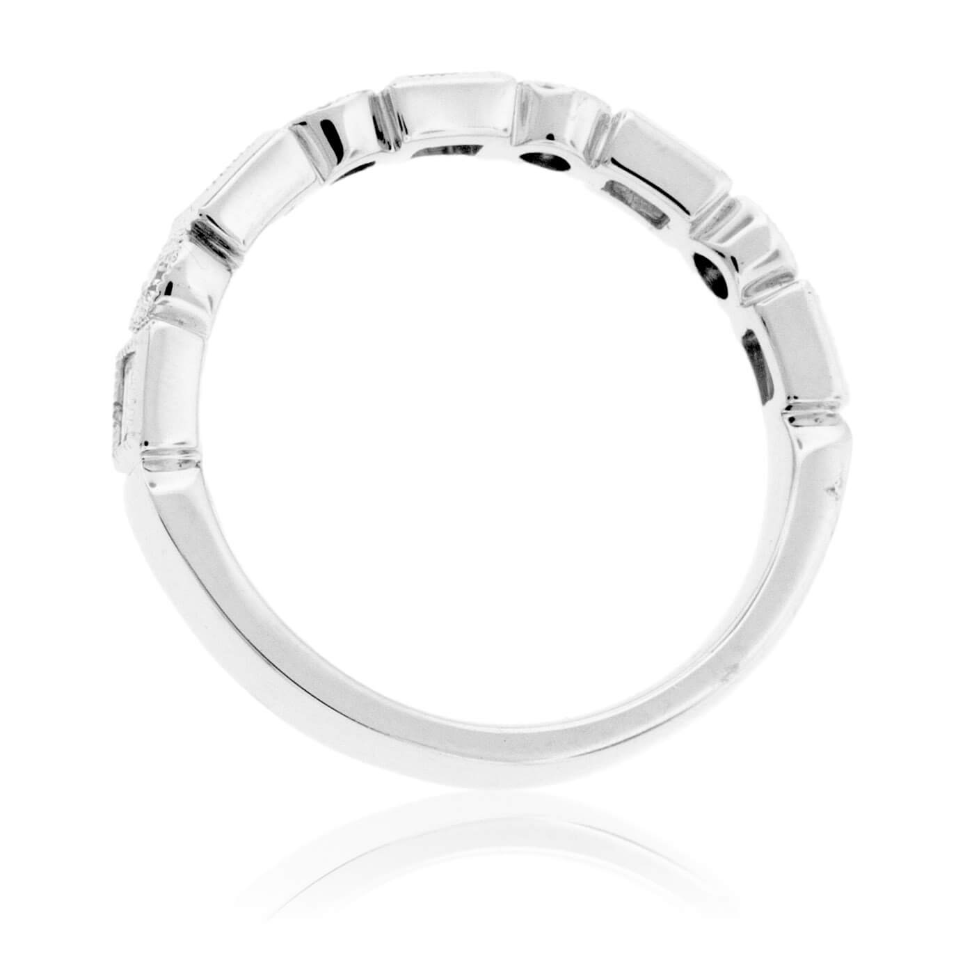 Diamond Shape Alternating Style Band - Park City Jewelers
