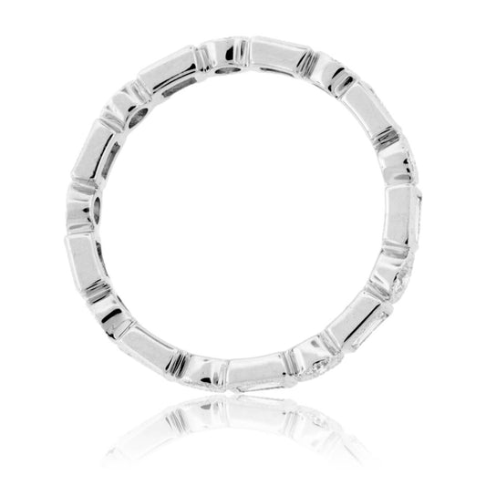 Diamond Shape Alternating Style Eternity Band - Park City Jewelers