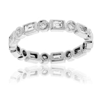 Diamond Shape Alternating Style Eternity Band - Park City Jewelers