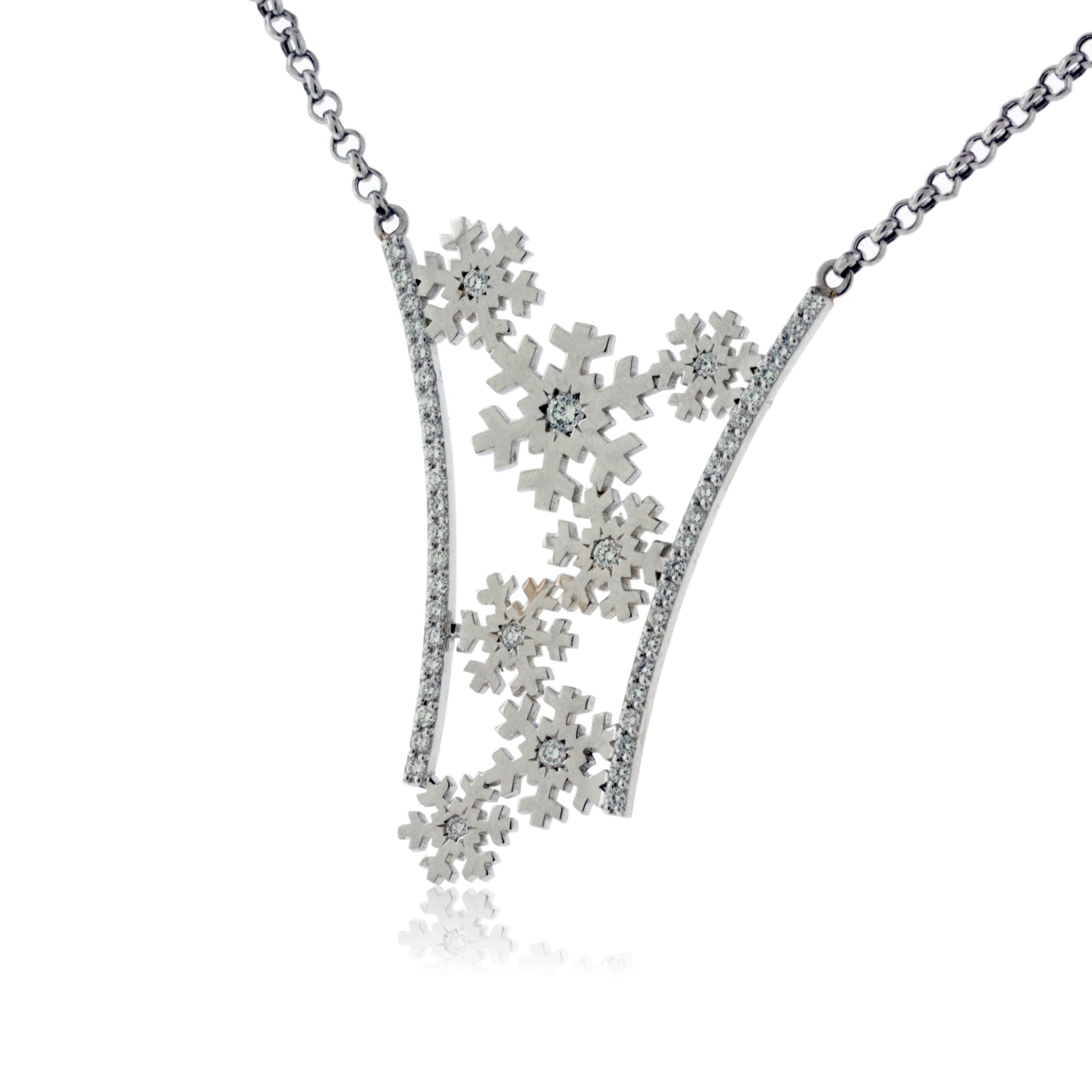 Diamond Snowflake Avalanche Necklace