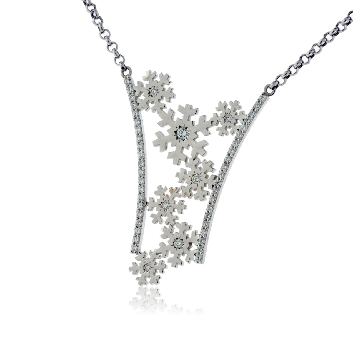 Diamond Snowflake Avalanche Necklace - Park City Jewelers