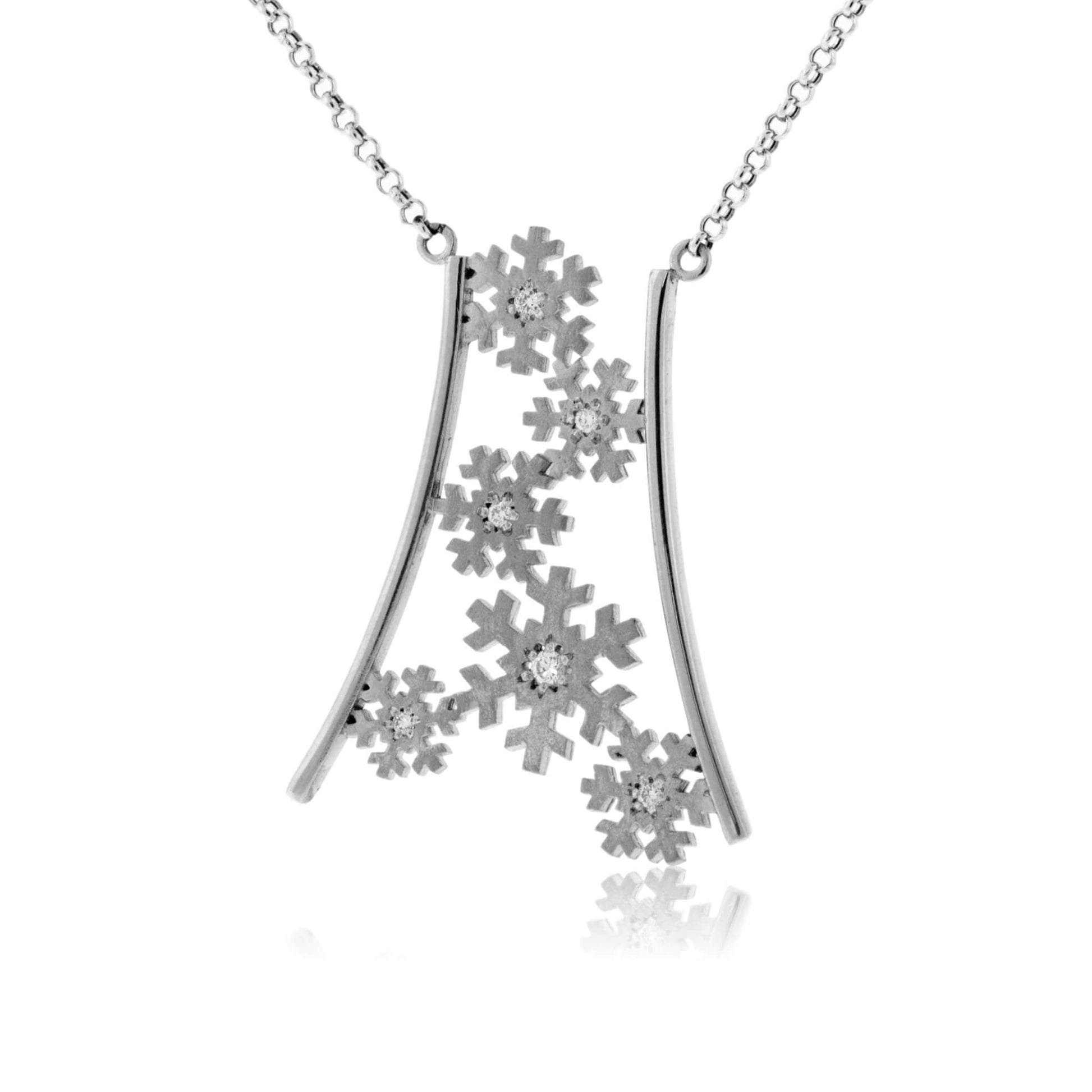 Diamond Snowflake Avalanche Necklace - Park City Jewelers