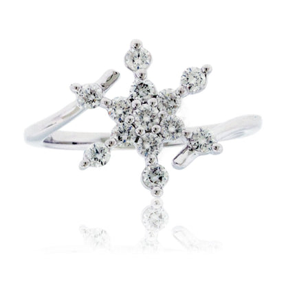 Diamond Snowflake Bypass Ring - Park City Jewelers