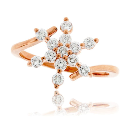Diamond Snowflake Bypass Ring - Park City Jewelers