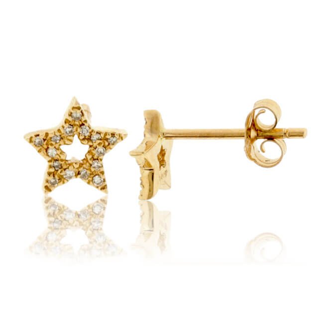 Diamond Star Stud Earrings - Park City Jewelers