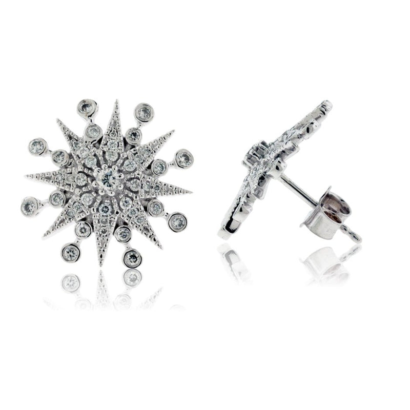 Diamond Starburst Snowflake Earrings - Park City Jewelers