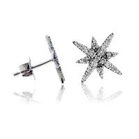 Diamond Sunburst Snowflake Earrings - Park City Jewelers