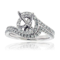 Diamond Swirl Engagement Semi-Mount Ring - Park City Jewelers