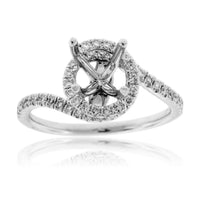 Diamond Swirl Engagement Semi-Mount Ring - Park City Jewelers