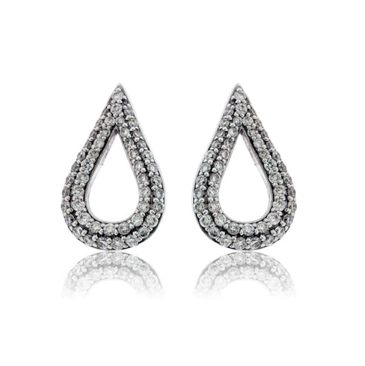 Diamond Teardrop Style Post Earrings - Park City Jewelers