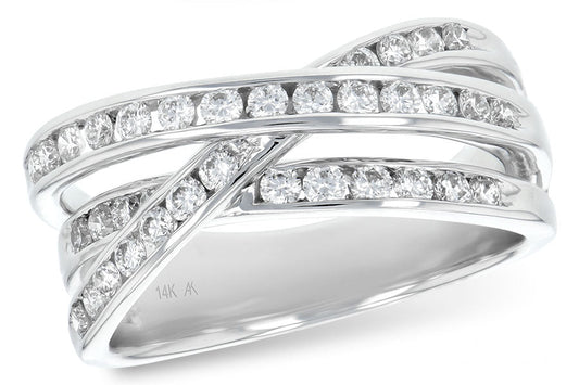 Diamond White, Yellow & Rose Gold Multiple Bypass Ring - Park City Jewelers
