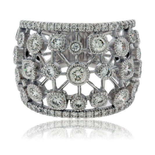 Diamond Wide Bubble Right Hand Ring - Park City Jewelers