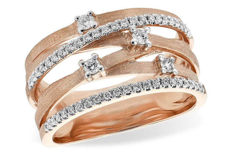 Diamond Yellow Gold Multiple Bypass Ring - Park City Jewelers