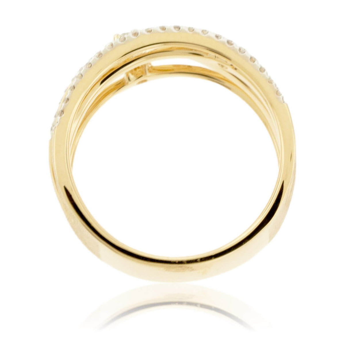 Diamond Yellow Gold Multiple Bypass Ring - Park City Jewelers