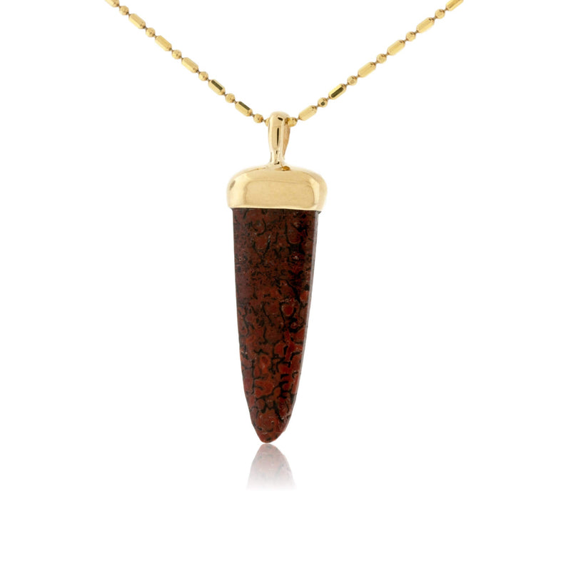 Dinosaur Bone Drop Contemporary Style Necklace - Park City Jewelers