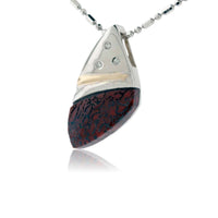 Dinosaur Bone Drop Pendant with Diamond Accents - Park City Jewelers