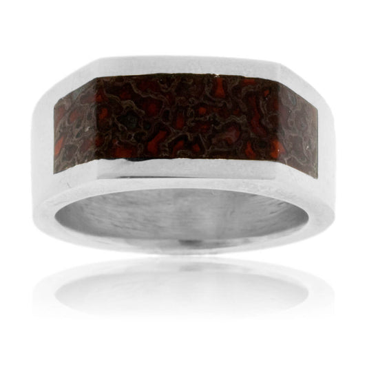 Dinosaur Bone Inlay Style Ring - Park City Jewelers