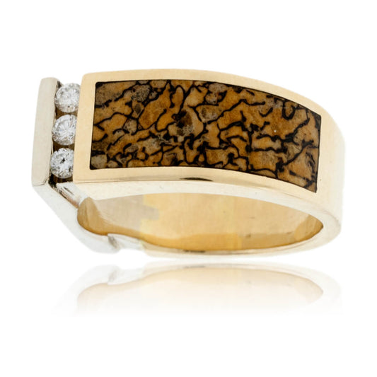 Dinosaur Bone Inlay Style Ring - Park City Jewelers