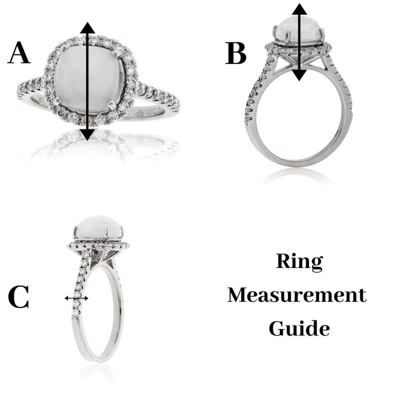 Dinosaur Bone Inlay & Three Diamond Bypass Ring - Park City Jewelers