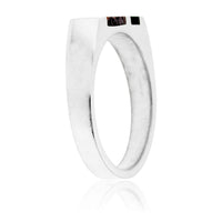 Dinosaur Bone & Onyx Double Inlay Ring - Park City Jewelers