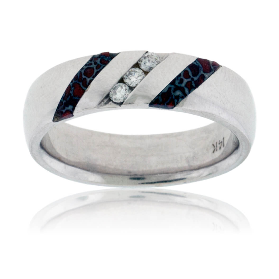 Dinosaur Bone Strip and Channel Set Diamond Ring - Park City Jewelers