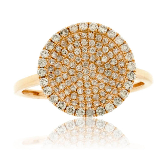 Disc Diamond Rose Gold Ring - Park City Jewelers