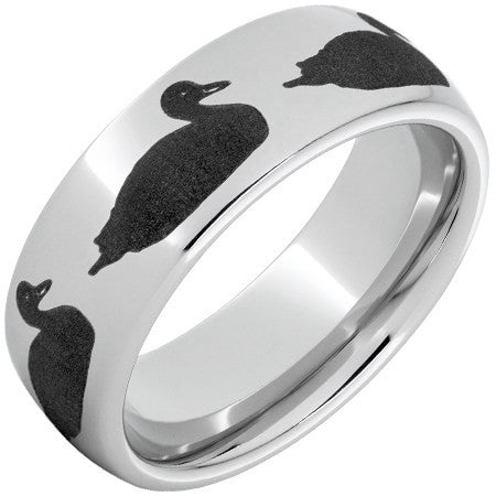 Domed Duck Laser Engraved Comfort Fit Band - Park City Jewelers