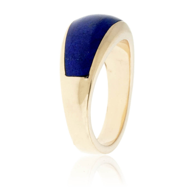 Domed Lapis Inlay Band - Park City Jewelers