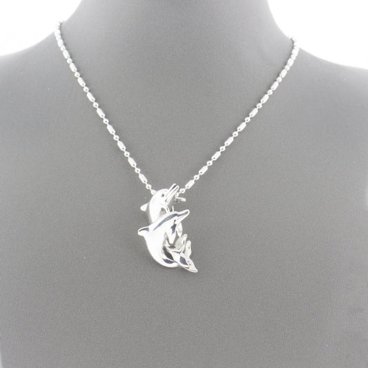 Double Dolphin Jumping Necklace - Park City Jewelers