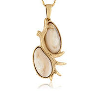 Double Elk Tooth Ivory Antler Necklace - Park City Jewelers