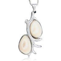 Double Elk Tooth Ivory Antler Necklace - Park City Jewelers