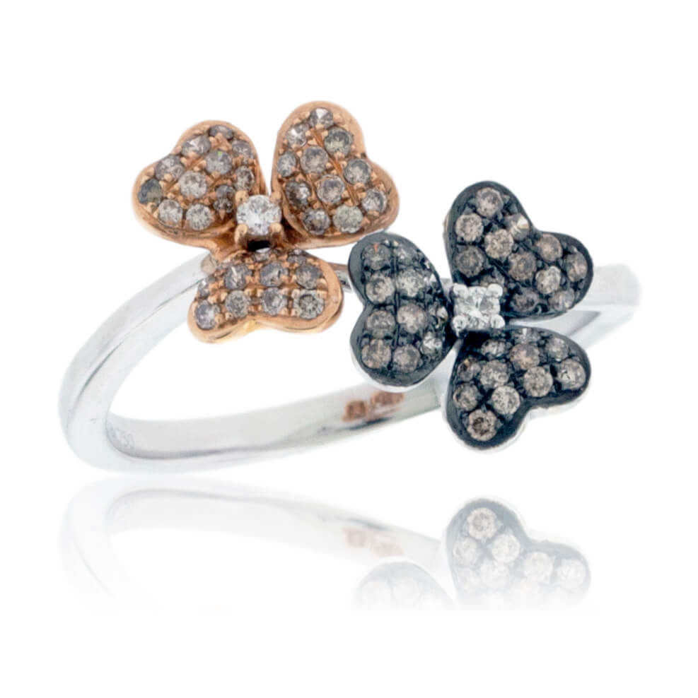 Double Flower Diamond Ring - Park City Jewelers