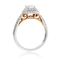 Double Halo Cushion Cut Diamond Engagement Ring - Park City Jewelers