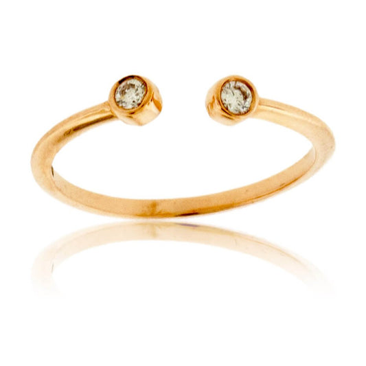 Double Round Diamond Space Ring - Park City Jewelers