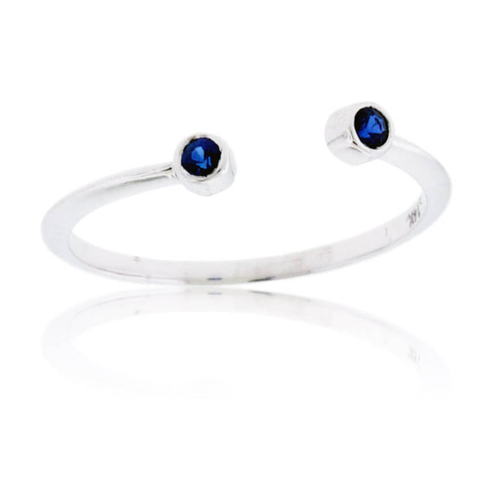 Double Round Sapphire Space Ring - Park City Jewelers