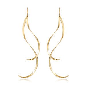 Double Twist Flat Wire Drop Earrings - Park City Jewelers